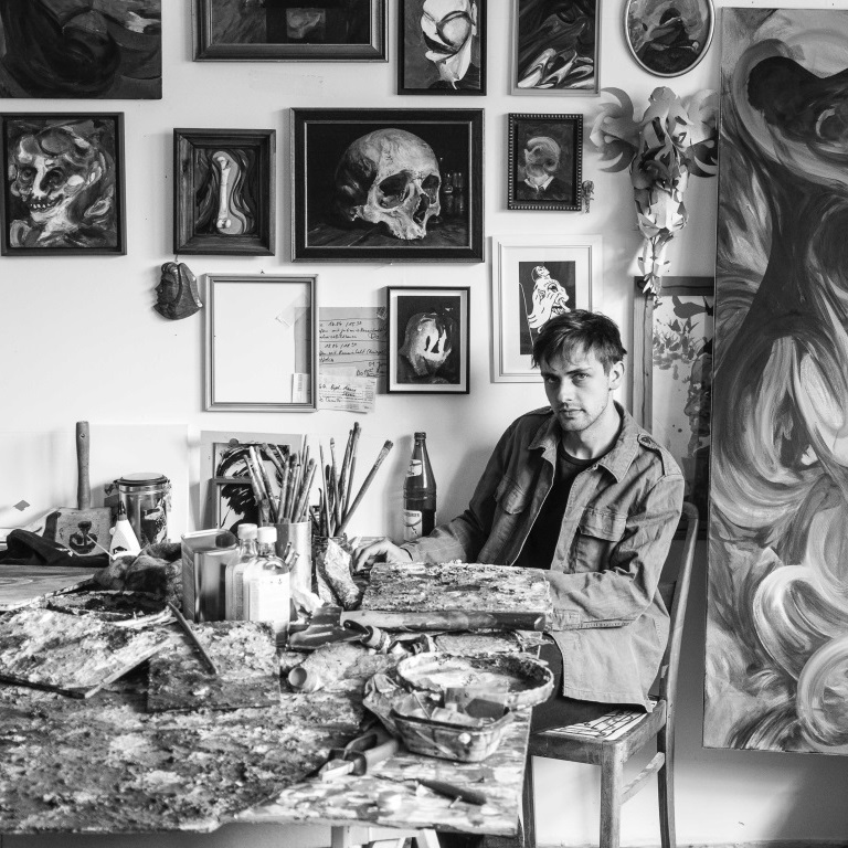 Kunstmaler Franz Rentsch aus Halle/Lübben (Foto: Philipp Hiersemann/LDS)