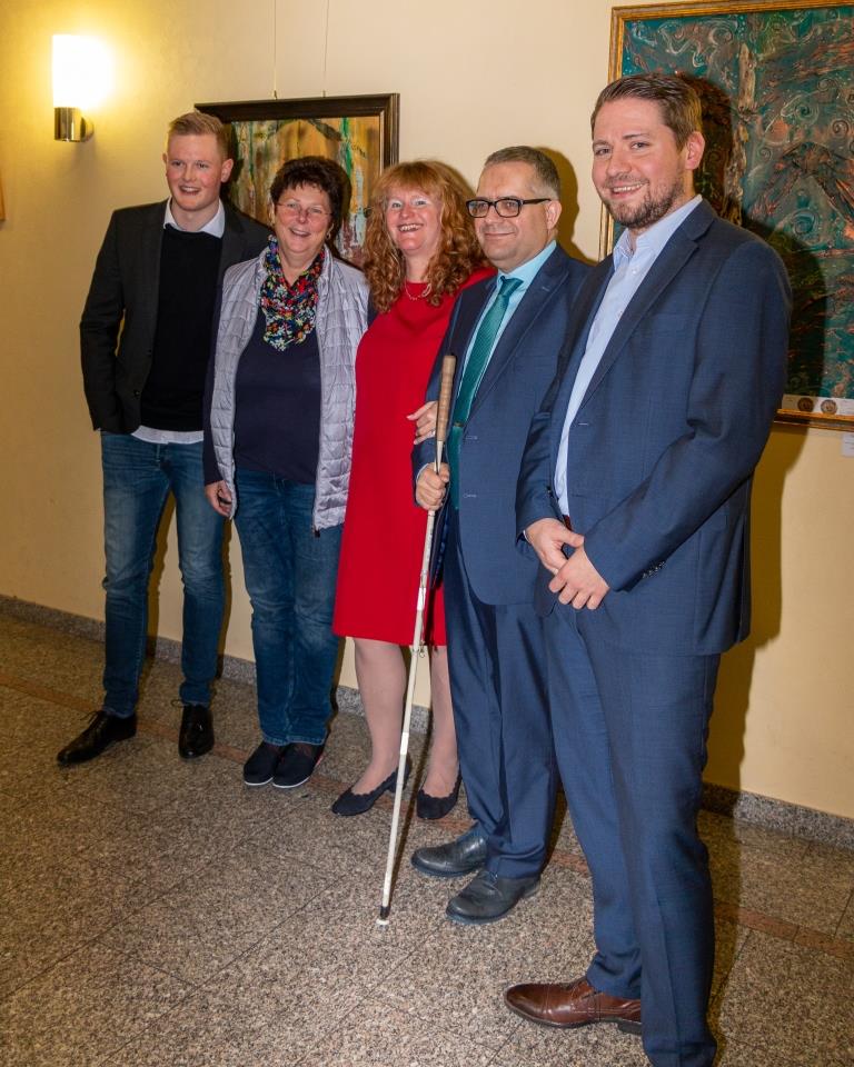 v.r.n.l. Landtagsabgeordneter Ludwig Scheetz, Kreistagsvorsitzender Georg Hanke, LDS-Gleichstellungsbeauftrage Elke Voigt und Angela Homuth