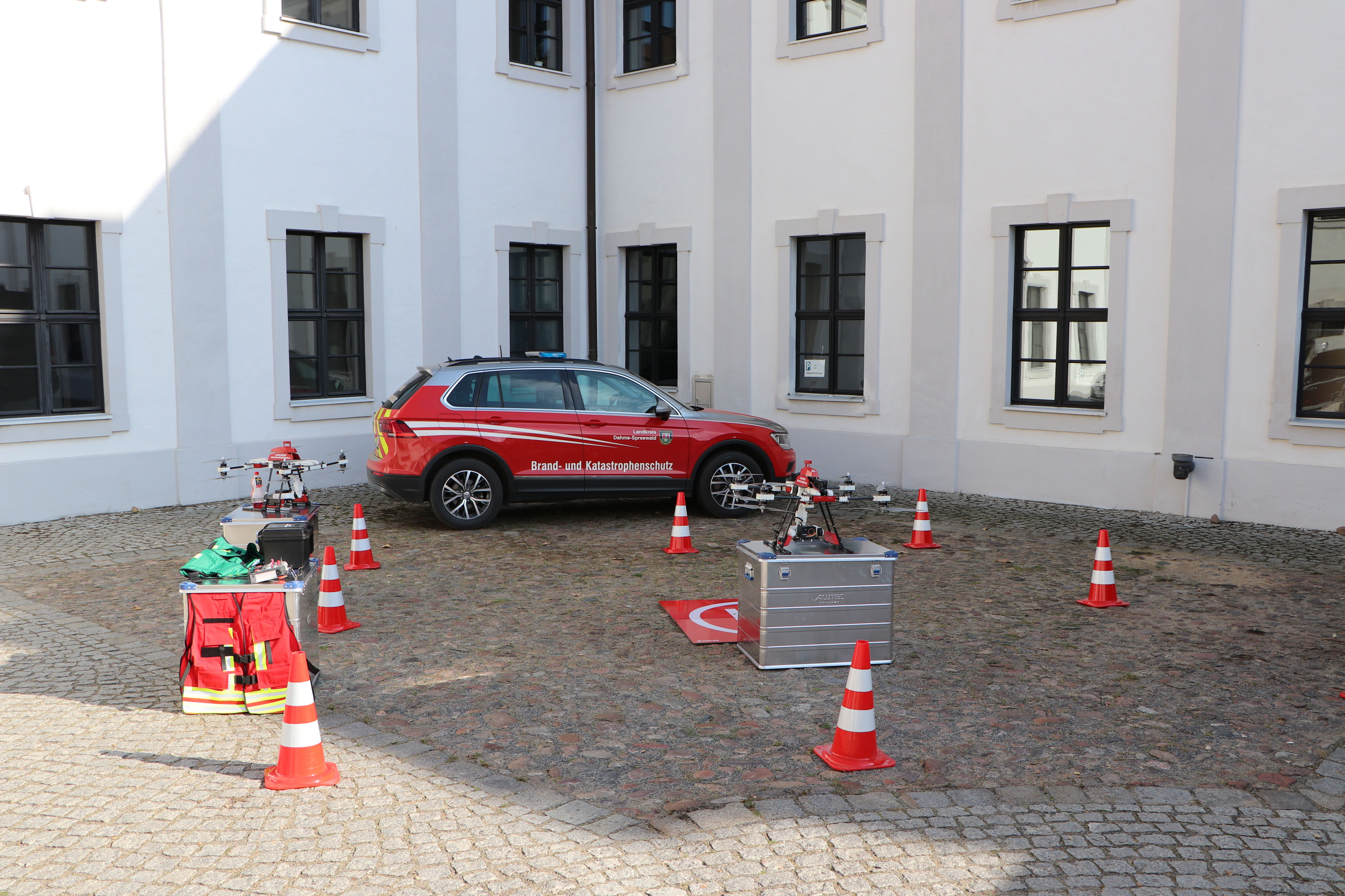 Drohne der Zivil- und Katastrophenschutz Regieeinheit
