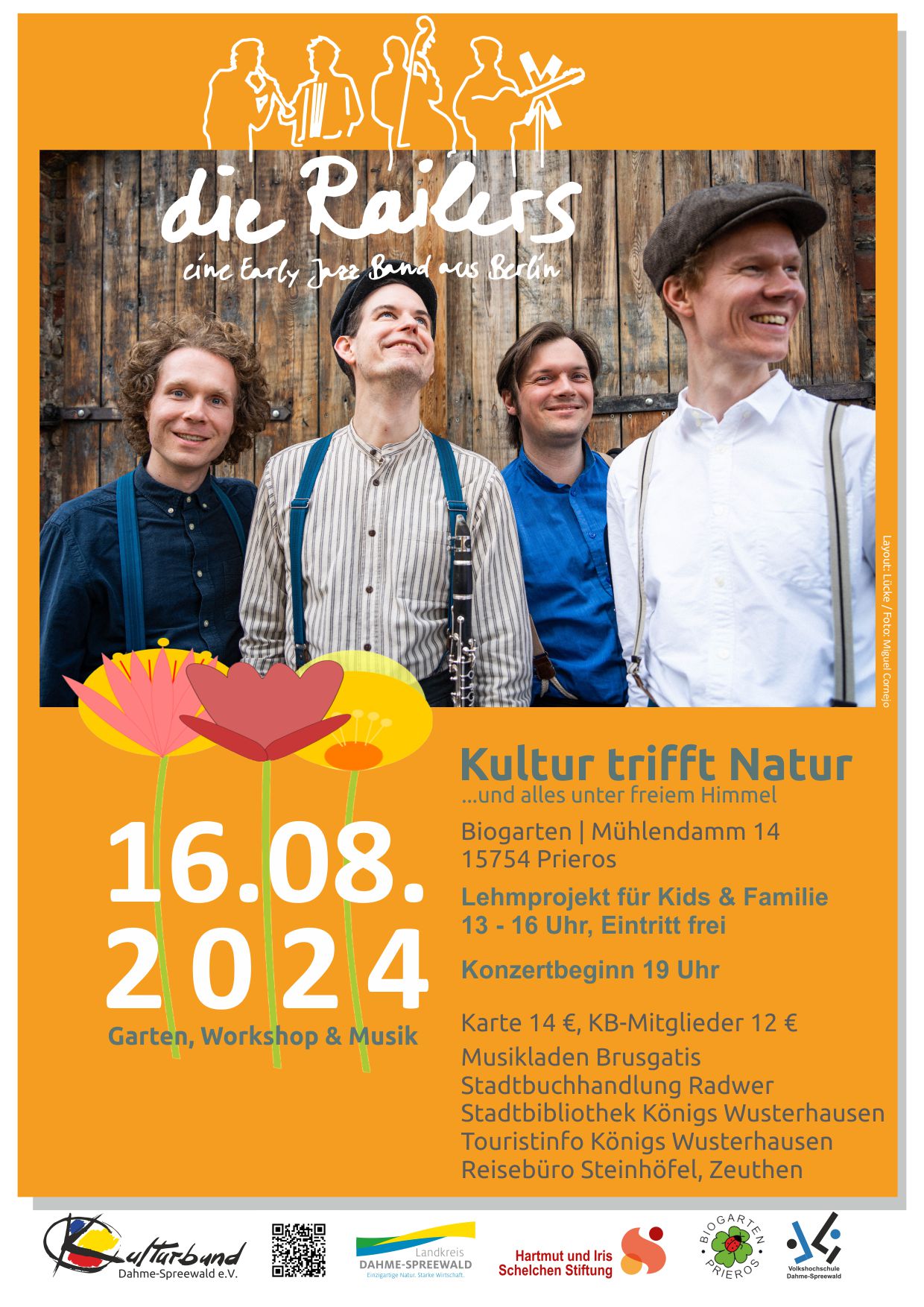Plakat Klutur trifft Natur am 16.08.2024 Garten, Workshop und Musik Plakat Klutur trifft Natur am 16.08.2024 Garten, Workshop und Musik