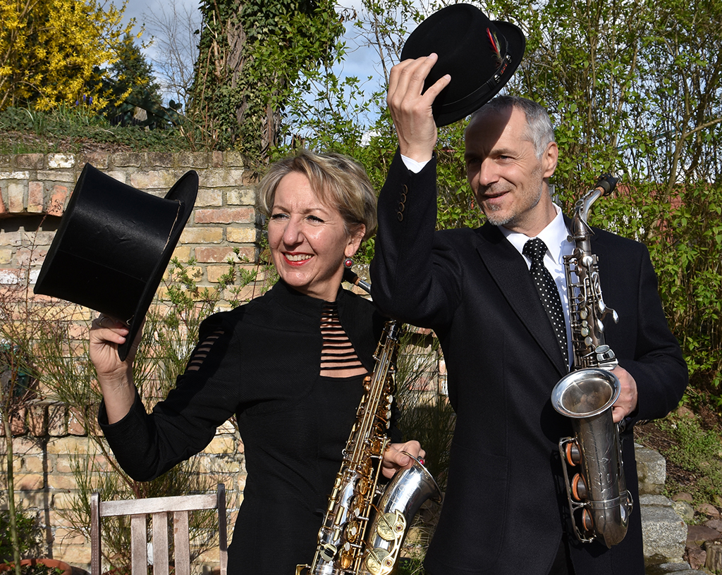 Musiksommer in Dorfkirchen / Matthias Wacker und Friends 13.07.2025 / Foto: Sax Two Matthias Wacker und Christina Unnerstall (Copyright: Matthias Wacker)