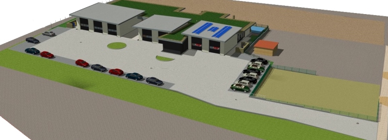 So soll der Gebäudekomplex an der Schulzendorfer Dorfstraße künftig aussehen. (Grafik: Bärmann + Partner GbR Guben)