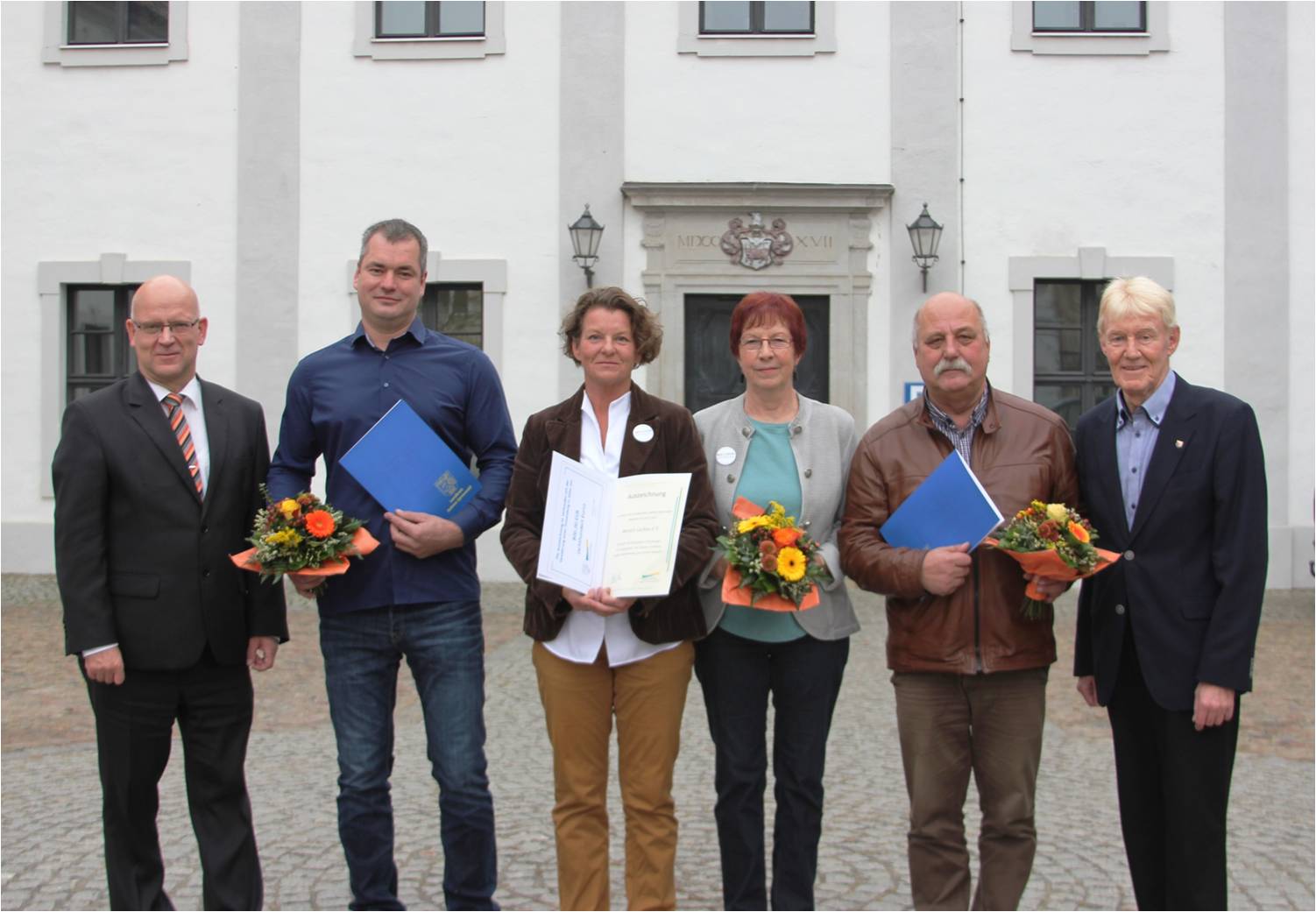 (v.l.n.r.): Stephan Loge, Daniel Tichter, Susanne Herms, Marita Riehm, Hilmar Stolpe und Martin Wille. Das Bild steht Ihnen für redaktionelle Zwecke honorarfrei zur Verfügung (Foto: Landkreis Dahme-Spreewald)