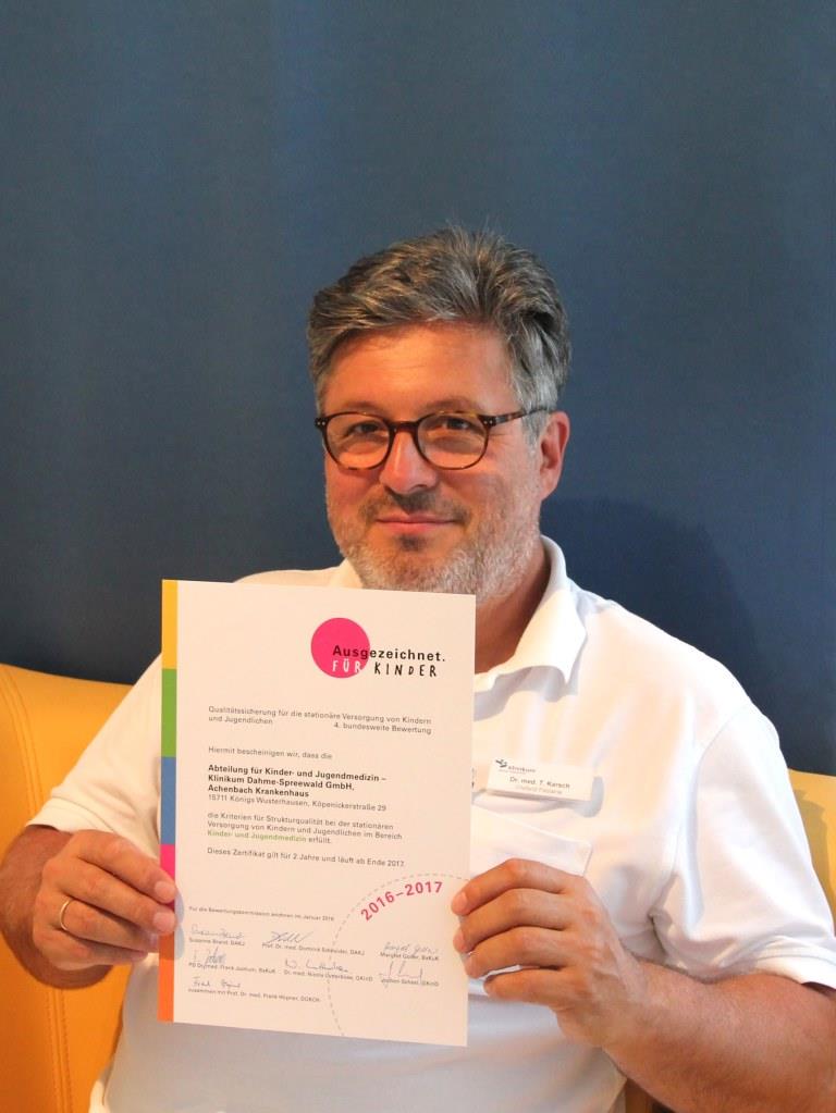 Dr. Karsch mit Gütesiegel 