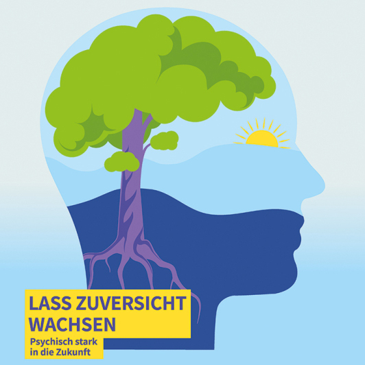 Plakat mit Grafik und Text