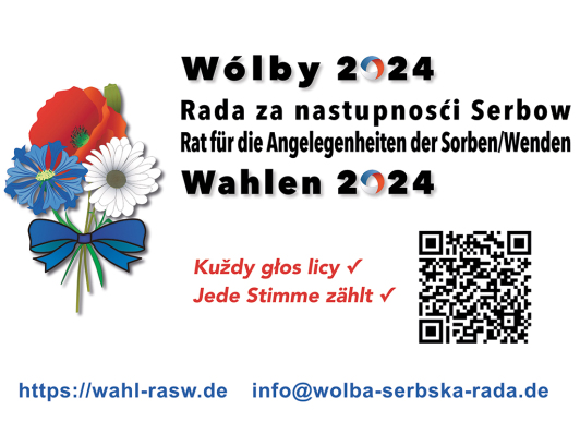Zu sehen ist die Anzeige zur Sorben/Wenden Ratswahl 2024. Zu sehen ist die Anzeige zur Sorben/Wenden Ratswahl 2024.