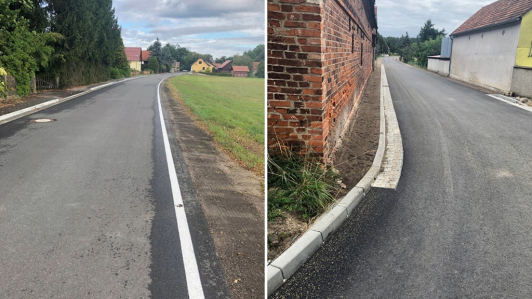 Neue Straße durch Ortschaft