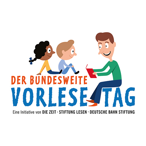 Zu sehen ist das Logo des Bundesweiten Vorlesetags.