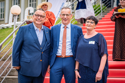 Zu sehen sind Impressionen vom gemeinsamen Frühlingsempfang 2026 des Landkreises Dahme-Spreewald und der Wirtschaftsförderungsgesellschaft Dahme-Spreewald mbH.