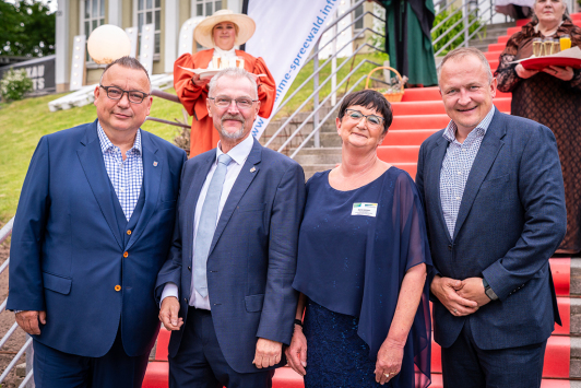 Zu sehen sind Impressionen vom gemeinsamen Frühlingsempfang 2026 des Landkreises Dahme-Spreewald und der Wirtschaftsförderungsgesellschaft Dahme-Spreewald mbH.