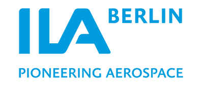 Zu sehen ist das Logo der Internationale Luft- und Raumfahrtausstellung.