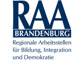 Zu sehen ist das Logo von RAA Brandenburg.