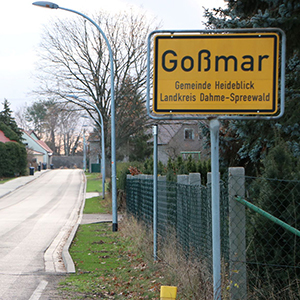 Ortseingangsschild Goßmar