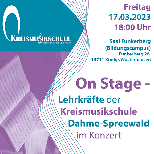 Auf dem Bild sehen Sie das Ankündigungsplakat des Lehrerkonzertes der Kreismusikschule aus dem Jahr 2023.