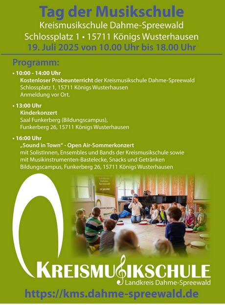 Plakat Tag der Musikschule in Königs Wusterhausen