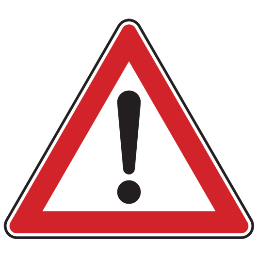 Verkehrsschild Gefahrenquelle