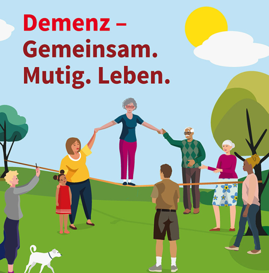 Sie sehen das Anküdigungsplakat zur Woche der Demenz anlässlich des Welt-Alzheimertages am 21. September 2024.