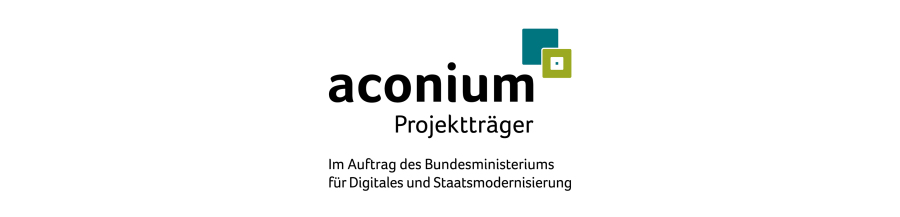 Zu sehen ist das Logo vom Projektträger aconium.