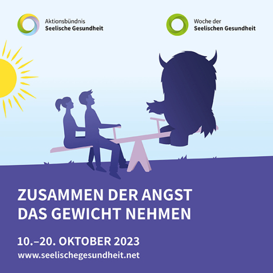 Sie sehen die Ankündigung zur Woche der seelischen Gesundheit 2023.